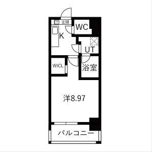 1K 間取り図