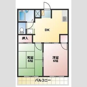 2DK 間取り図