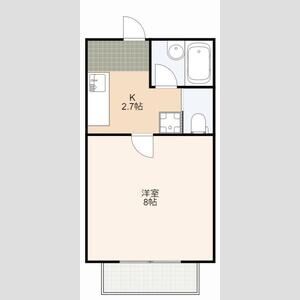 1K 間取り図