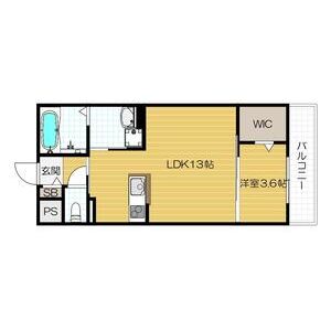 1LDK 間取り図