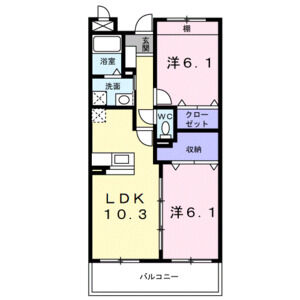 2LDK 間取り図
