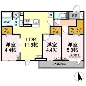 3LDK 間取り図
