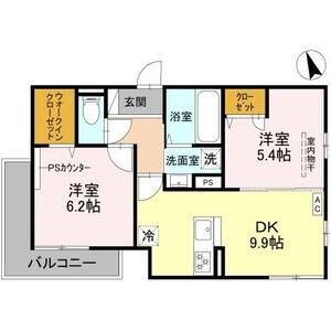 2DK 間取り図