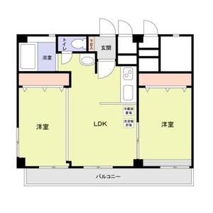 2LDK 間取り図