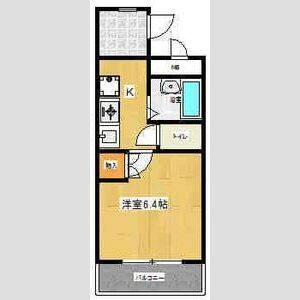 1K 間取り図