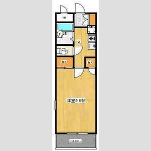 1K 間取り図