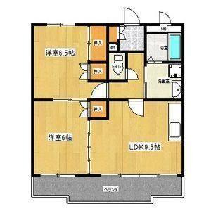 2LDK 間取り図