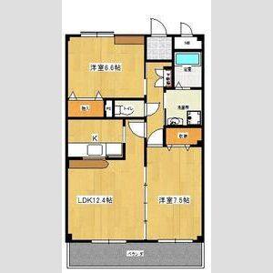 2LDK 間取り図
