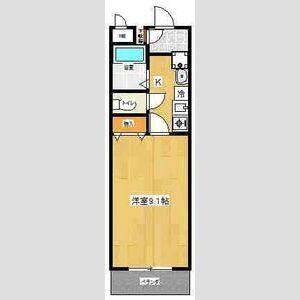 1K 間取り図