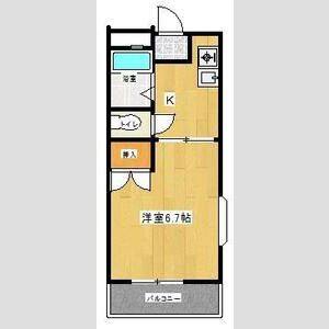 1K 間取り図