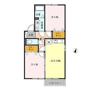 2DK 間取り図