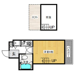 1K 間取り図