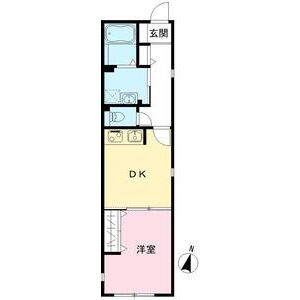 1DK 間取り図