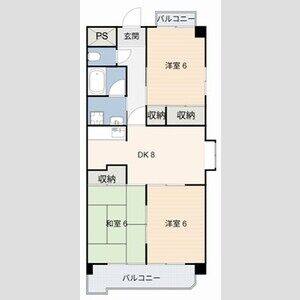 3DK 間取り図