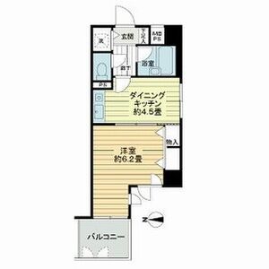 1DK 間取り図