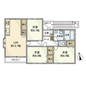 3LDK 間取り図