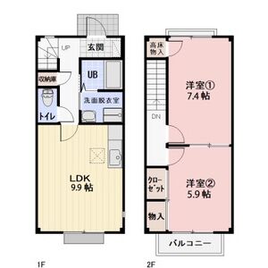 2LDK 間取り図