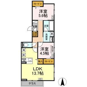 2LDK 間取り図