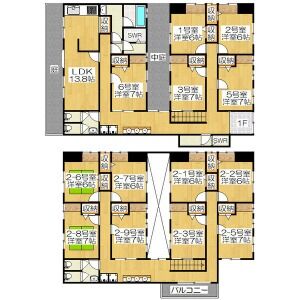 ワンルーム 間取り図