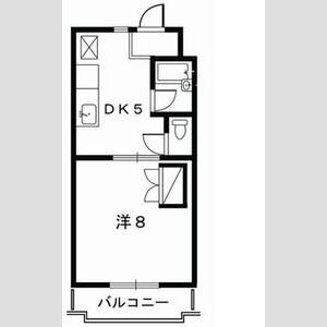 1DK 間取り図
