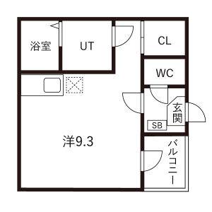ワンルーム 間取り図