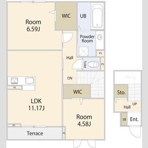 2LDK 間取り図