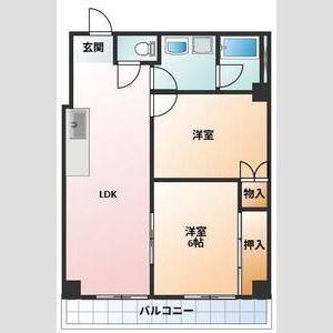 2LDK 間取り図