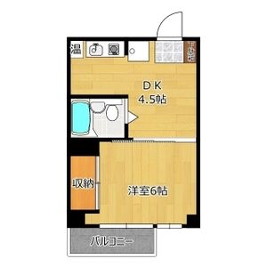 1DK 間取り図