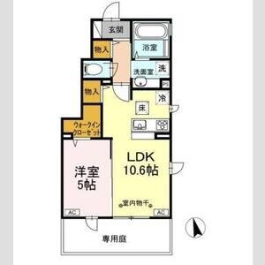 1LDK 間取り図