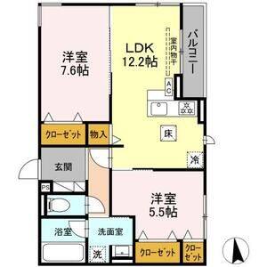 2LDK 間取り図