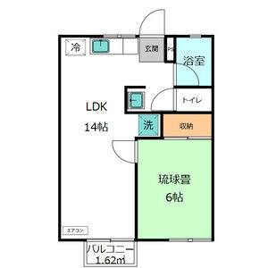 1LDK 間取り図