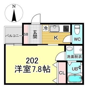 1K 間取り図