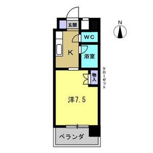 1K 間取り図