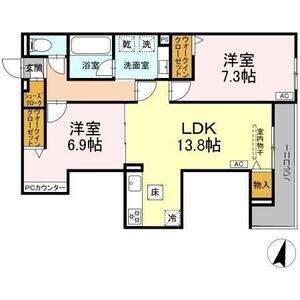 2LDK 間取り図
