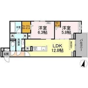2LDK 間取り図