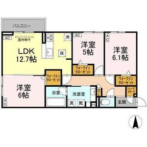 3LDK 間取り図