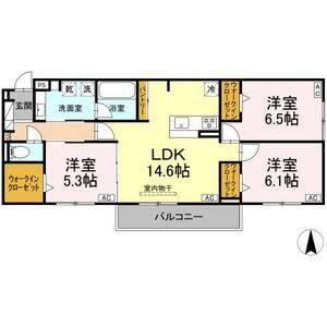 3LDK 間取り図