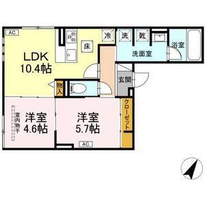 2LDK 間取り図