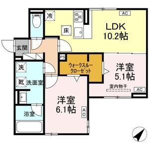 2LDK 間取り図