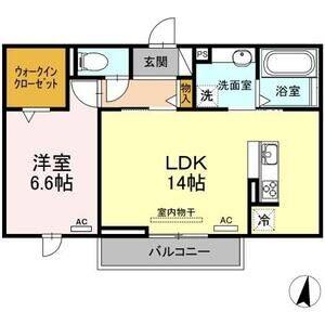 1LDK 間取り図
