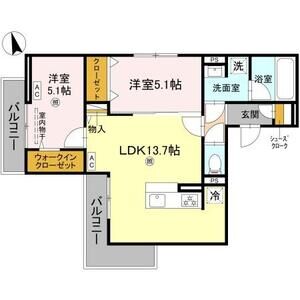 2LDK 間取り図