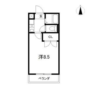 1K 間取り図