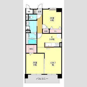 2LDK 間取り図