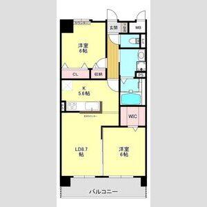 2LDK 間取り図