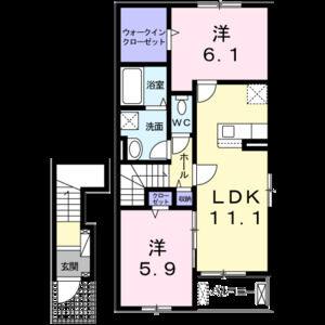 2LDK 間取り図