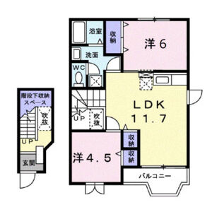 2LDK 間取り図