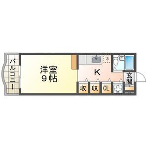 1K 間取り図