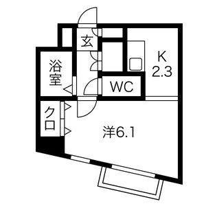 1K 間取り図
