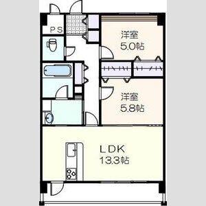2LDK 間取り図