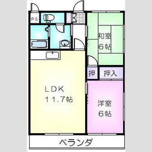 2LDK 間取り図